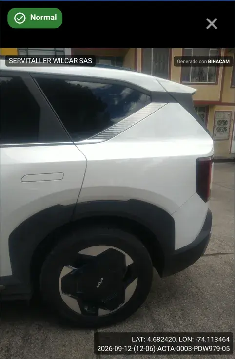 Foto de evidencia tomada con BINACAM: sobre la propia imagen aparecen impresos el nombre del negocio, la fecha, la hora y las coordenadas GPS del lugar